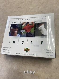 2001 UD Upper Deck PGA golf sealed GREEN Hobby box 24 packs Tiger Woods auto