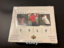 2001 UPPER DECK Premiere Edition Golf Factory Sealed GREEN HOBBY Box Tiger Woods