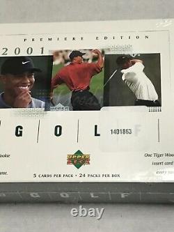 2001 Upper Deck Factory SEALED Golf Box Tiger Woods Rookie Year PGA NEW SEALED