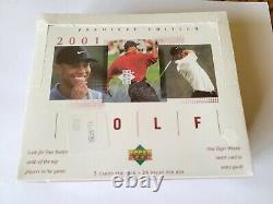 2001 Upper Deck Golf Box? TIGER WOODS RC#1? Sealed box +6 Tiger Tales cards