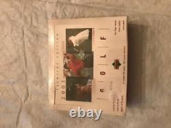 2001 Upper Deck Golf Premiere Edition 24 pack box Tiger Woods ink