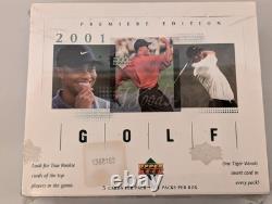 2001 Upper Deck Golf Premiere Edition Boxes Sealed Tiger Woods Insert Cards