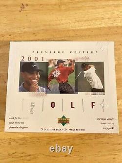 2001 Upper Deck Golf Premiere Edition Hobby Sealed Tiger Woods RC Auto Rookie