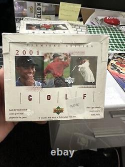 2001 Upper Deck Golf Premiere Edition Sealed Box Possible Tiger Woods Rookies