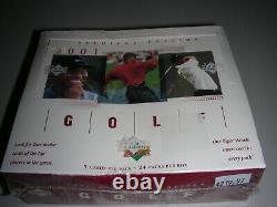 2001 Upper Deck Golf Premiere Red Box Tiger Woods Rookie Sealed Damaged Box