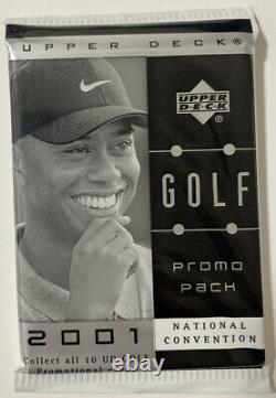 2001 Upper Deck National Convention Promo Pack with Tiger Woods Rookie Card 1TW