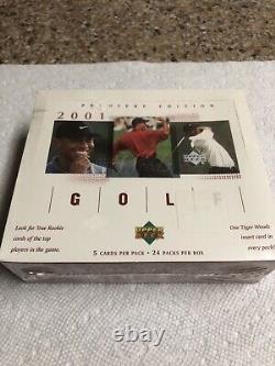 2001 Upper Deck Premiere Ed. Tiger Woods Rookie Golf Cards Box Factory Sealed