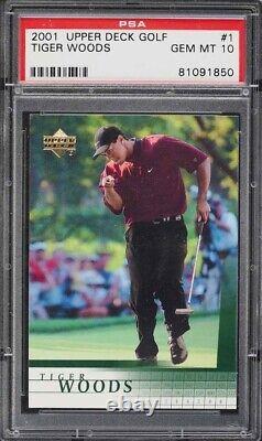 2001 Upper Deck Premiere Edit. Fact. Sealed Red Golf BX T. WOODS RC &AUTO
