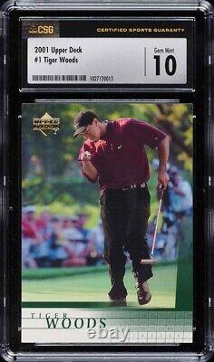 2001 Upper Deck Premiere Edit. Fact. Sealed Red Golf BX T. WOODS RC &AUTO