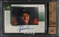 2001 Upper Deck Premiere Edit. Fact. Sealed Red Golf BX T. WOODS RC &AUTO