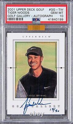 2001 Upper Deck Premiere Edit. Fact. Sealed Red Golf BX T. WOODS RC &AUTO