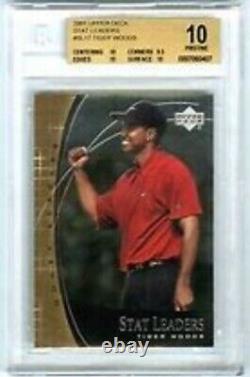2001 Upper Deck Premiere Edit. Fact. Sealed Red Golf BX T. WOODS RC &AUTO