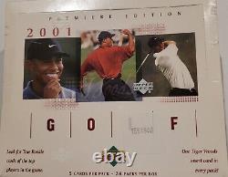 2001 Upper Deck Premiere Edition Golf FACTORY SEALED Box Tiger Woods Rookie