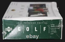 2001 Upper Deck Premiere Edition Golf FACTORY SEALED Box Tiger Woods Rookie 24/5