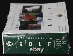 2001 Upper Deck Premiere Edition Golf FACTORY SEALED Box Tiger Woods Rookie 24/5