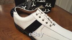 2014 Footjoy FJ ICON Mens Golf Shoes 52070 NEW White/Black 9.5M New withBox