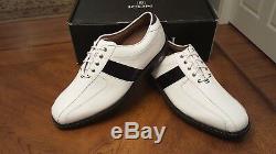 2014 Footjoy FJ ICON Mens Golf Shoes 52070 NEW White/Black 9.5M New withBox