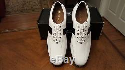 2014 Footjoy FJ ICON Mens Golf Shoes 52070 NEW White/Black 9.5M New withBox