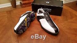 2014 Footjoy Reelfit Boa Mens Golf Shoes 53791 NEW Wh-Blk 10.5M Mint With Box