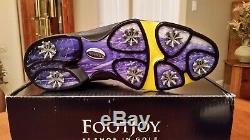 2014 Footjoy Reelfit Boa Mens Golf Shoes 53791 NEW Wh-Blk 10.5M Mint With Box