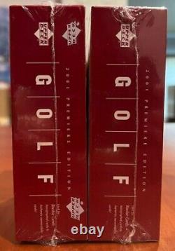 2 Upper Deck 2001 Golf Card Boxes Premiere Ed. Tiger Woods 24 Packs Each