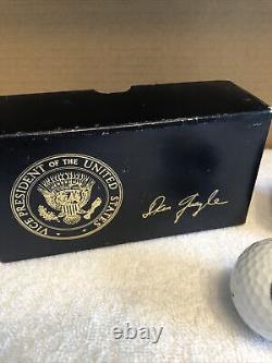 3 Single ball box/pack of Official Dan Quayle vice presidential golf balls