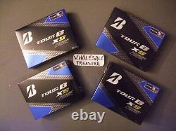 4 Dozen NEW Bridgestone Tour B XS Golf Balls (8SWX6D) NO LOGOS withFREE SHIPPING