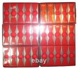 6 boxes of 15 Callaway BOLD NEON Red (84) & Orange (6) golf balls 90ct superhot