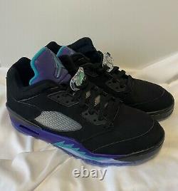 Air Jordan 5 Low Golf Black Grape CU 4523-001-Brand New-No Box-Mens 8.5