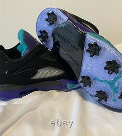 Air Jordan 5 Low Golf Black Grape CU 4523-001-Brand New-No Box-Mens 8.5