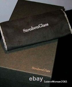 BIG 7lb NEW in BOX STEUBEN glass GOLF GAME engraved putter &base PGA Driver art