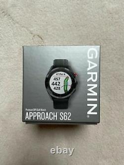 BRAND NEW IN BOX Garmin Approach S62 Premium GPS Golf Watch Black