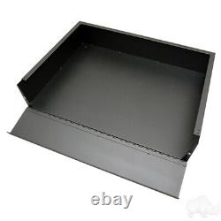 Black Steel Utility Cargo Box with Brackets for Yamaha G2, G9 Golf Cart