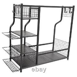 Brand New 2 Golf Bag Storage Stand Garage Organizer Golf Clubs OPEN BOX Rack
