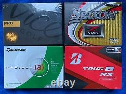 Brand New Boxes of Vice Pro Plus/Srixon Z-Star/TaylorMade/Bridgestone Golf Balls