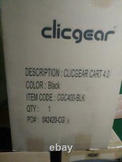 ClicGear Model 4.0 Golf Push Cart BLACK BRAND NEW in box