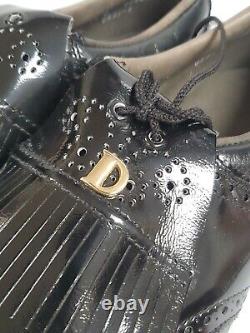 Dexter Golf Shoes Men's Black Spikes Kiltie Leather Sz. 10 D NEW No Box