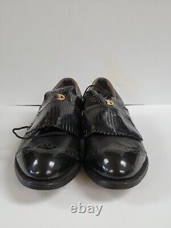 Dexter Golf Shoes Men's Black Spikes Kiltie Leather Sz. 10 D NEW No Box