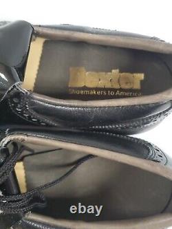 Dexter Golf Shoes Men's Black Spikes Kiltie Leather Sz. 10 D NEW No Box