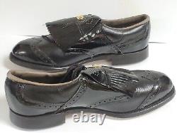Dexter Golf Shoes Men's Black Spikes Kiltie Leather Sz. 10 D NEW No Box