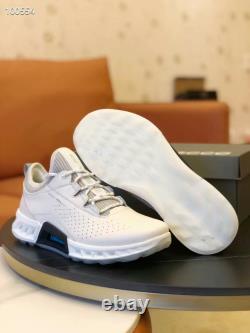 ECCO Mens BIOM C4 GOLF SHOES in WHITE/CONCRETE Size 9/9.5 Brand New with Box