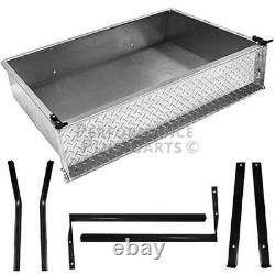 EZGO RXV Golf Cart Aluminum Diamond Plate Utility Cargo Box with Brackets