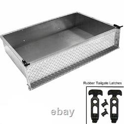 EZGO RXV Golf Cart Aluminum Diamond Plate Utility Cargo Box with Brackets