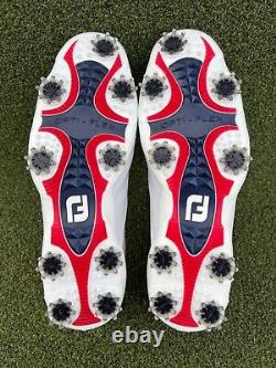 FOOTJOY MENS 11 DNA HELIX Golf Shoes Soft Spike 53317 Red White Blue NEW IN BOX