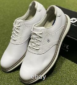 FootJoy 2021 Traditions Golf Shoes 57903 White 10.5 Medium (D) New in Box #85685