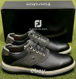 FootJoy 2021 Traditions Golf Shoes 57904 Black 9.5 Medium (D) New in Box #85710