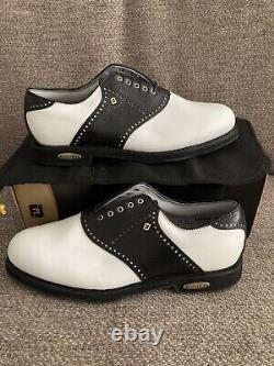 FootJoy Classics Tour Black/White Golf Shoes Saddle 51627 Size 12D New In Box