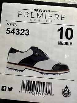 FootJoy DryJoys Premiere Wilcox Golf Shoes, size 10 54323 NEW With Box