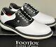 FootJoy Traditions Spikeless Leather Golf Shoes White/Black Size 9.5 NEW in Box`