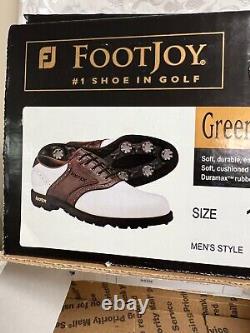 Foot Joy Golf Shoes, 10 B, Med. New In Box, White & Brown